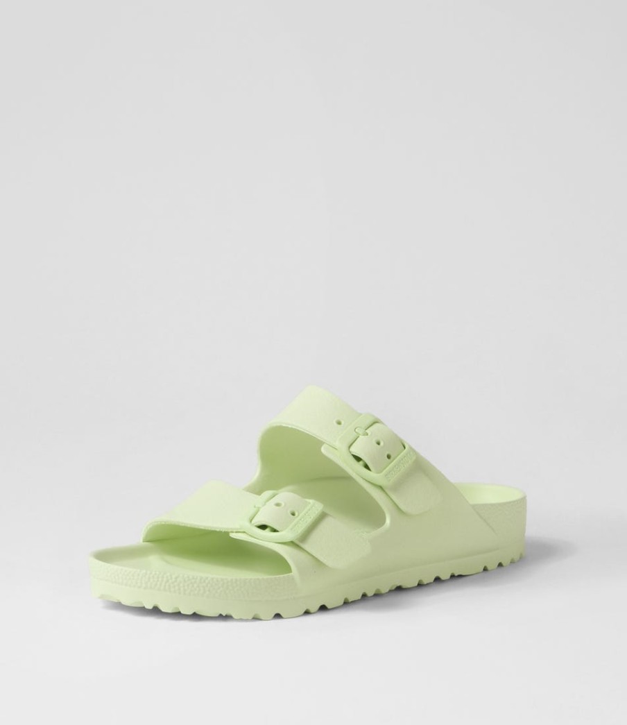 BIRKENSTOCK Arizona Eva Faded Lime Eva Slides | Comfort