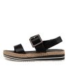 DJANGO & JULIETTE Antonio Lrg Blk Leather | Espadrilles