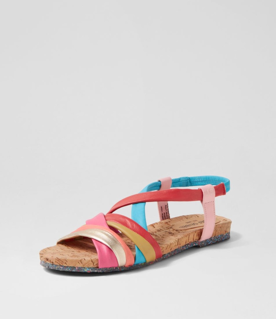 JOSEF SEIBEL Henriette 3 Multicolor Leather Sandals | Comfort