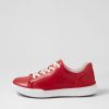 JOSEF SEIBEL Claire 01 Rot Leather Sneakers | Comfort