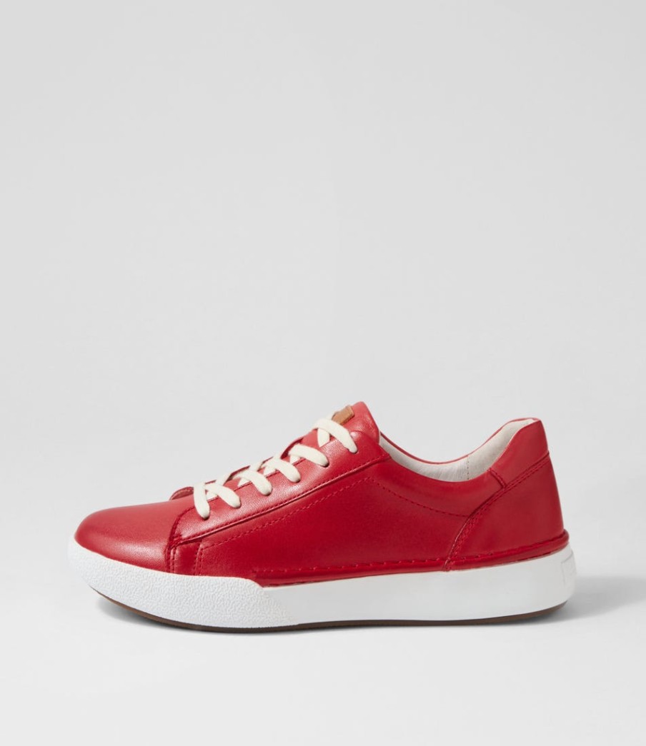 JOSEF SEIBEL Claire 01 Rot Leather Sneakers | Comfort