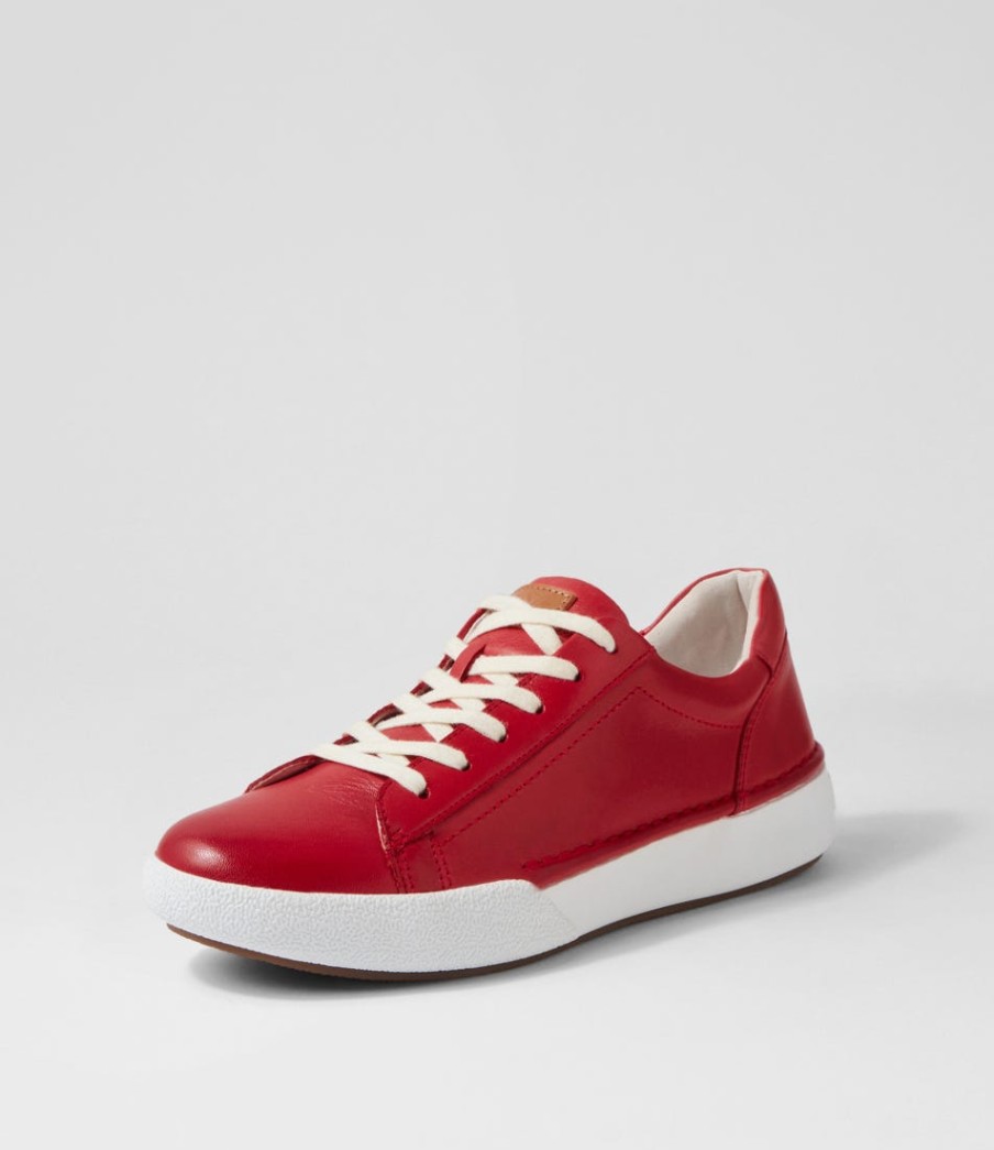 JOSEF SEIBEL Claire 01 Rot Leather Sneakers | Comfort