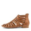 DJANGO & JULIETTE Palermo Tan Leather Sandals | Flats