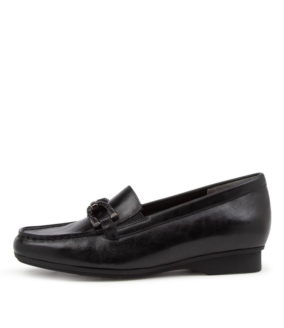 ZIERA Flossys Xf Black Leather Loafers | Loafers