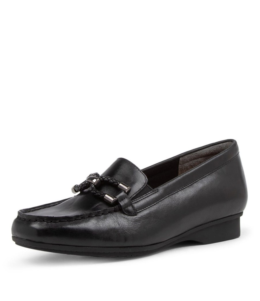 ZIERA Flossys Xf Black Leather Loafers | Loafers