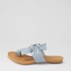 DJANGO & JULIETTE Jacona Denim Leather Slides | Flats