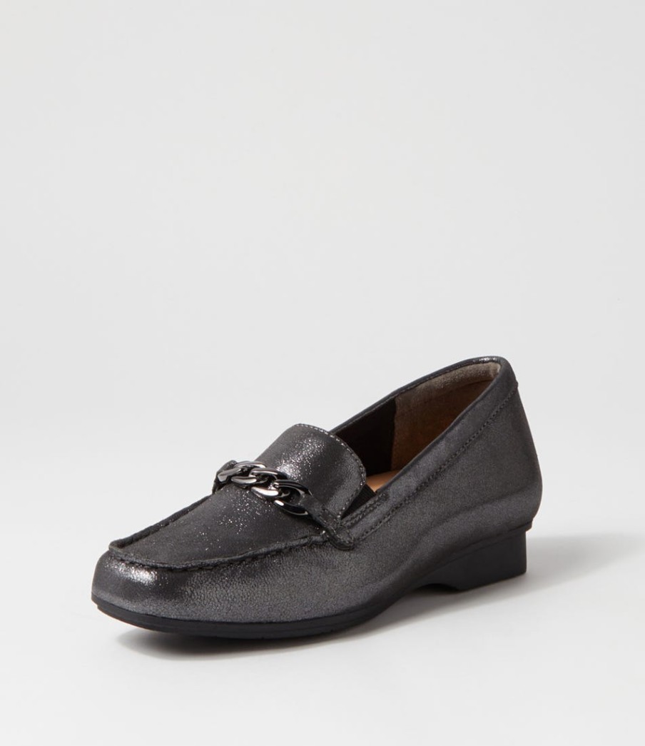 ZIERA Fenders Xf Pewter Powder Leather Loafers | Loafers