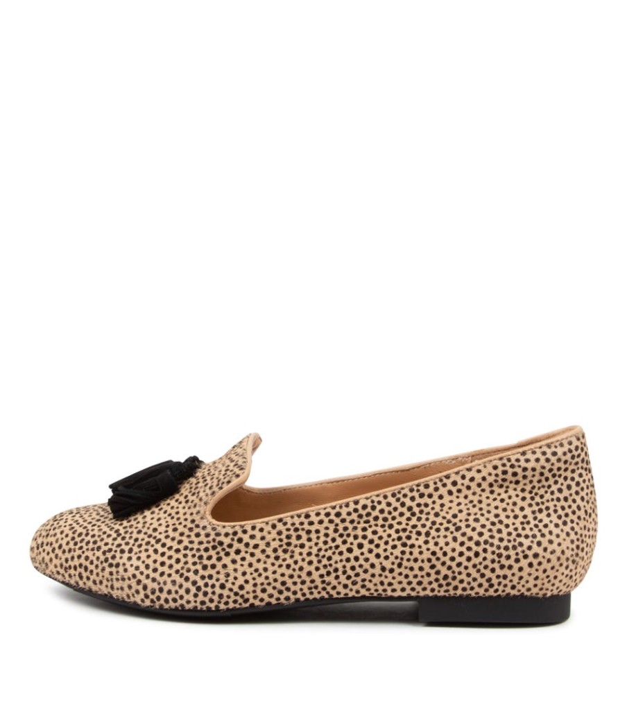 ZIERA Charter Xf Sand&Blk Pony | Loafers