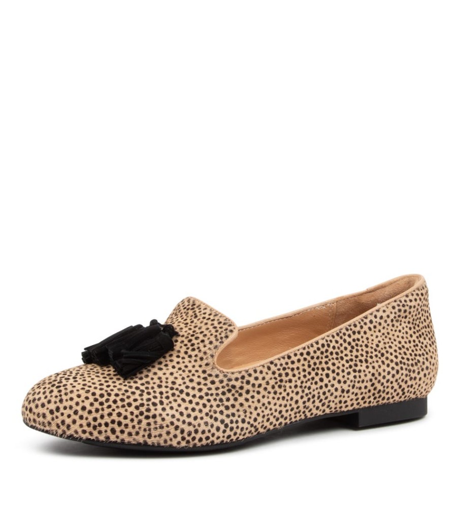 ZIERA Charter Xf Sand&Blk Pony | Loafers