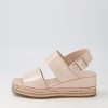 DJANGO & JULIETTE Xabbie Rose Shimmer Leather Espadrilles | Espadrilles