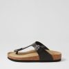 JOSEF SEIBEL Bianca 02 Schwarz Leather Sandals | Comfort