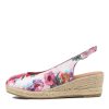 DJANGO & JULIETTE Saniarly Poppy Print Rope Leather Sandals | Espadrilles