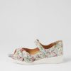 ZIERA Disco W Wild Flower Leather Sandals | Comfort