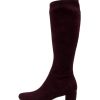 DJANGO & JULIETTE Hayleys Mulberry Stretch Microsuede | Boots