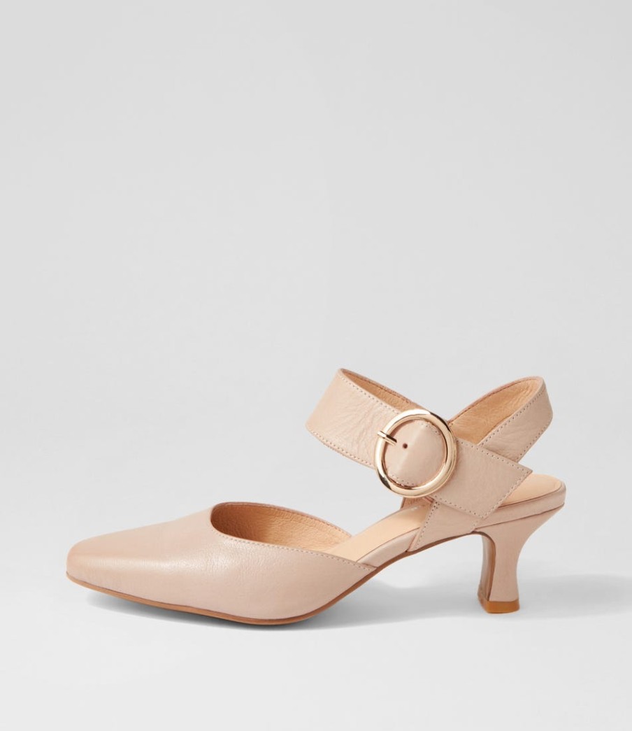 DJANGO & JULIETTE Caris Cafe Leather Heels | Heels