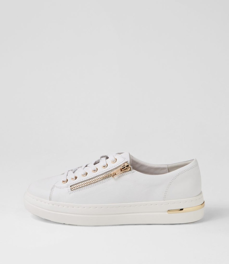 DJANGO & JULIETTE Wovi White Leather Sneakers | Sneakers