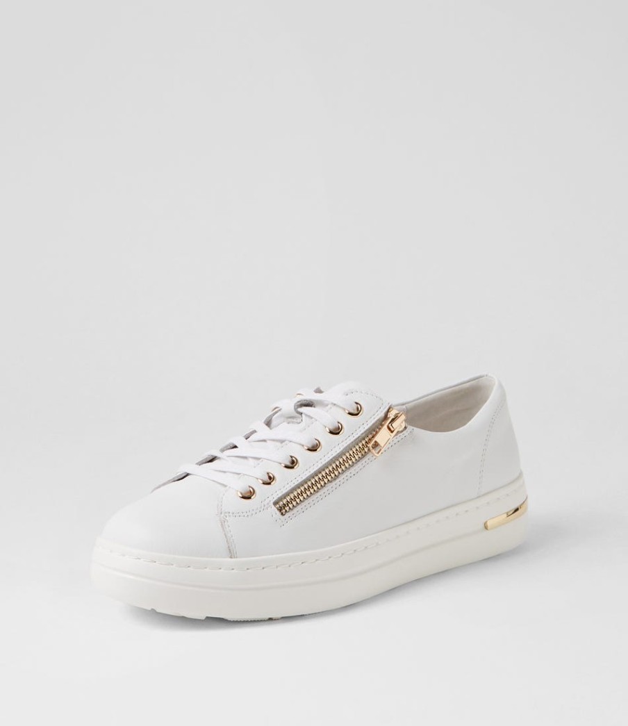 DJANGO & JULIETTE Wovi White Leather Sneakers | Sneakers