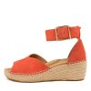 ZIERA Koen Xw Orange Suede | Espadrilles