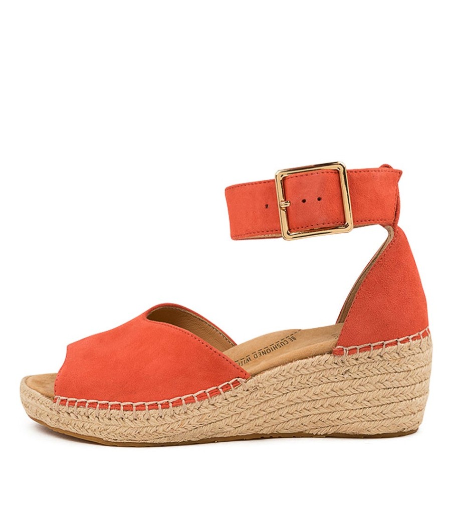 ZIERA Koen Xw Orange Suede | Espadrilles