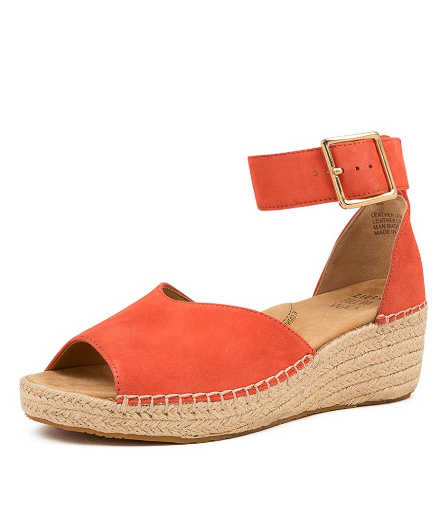 ZIERA Koen Xw Orange Suede | Espadrilles