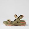 GEOX D Sorapis Grip B Pistachio Suede Sandals | Comfort