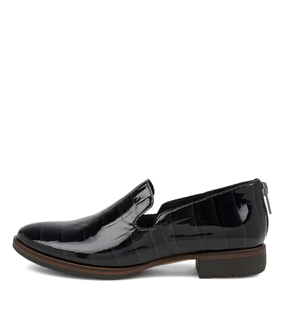 DJANGO & JULIETTE Odai Navy Patent Leather Loafers | Loafers