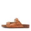 ZIERA Makosa Xw Tan Leather Sandals | Flats