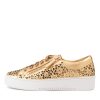 DJANGO & JULIETTE Leitha Old Gold Leather Sneakers | Sneakers