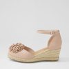 DJANGO & JULIETTE Rakim Rose Leather Suede Wedges | Espadrilles