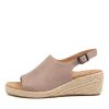 ZIERA Kyrin Xw Taupe Leather Espadrilles | Espadrilles