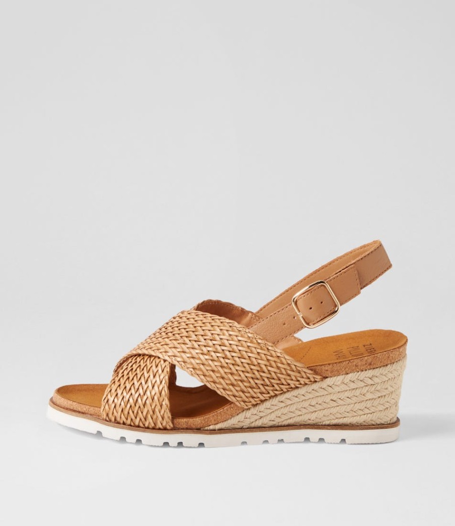 ZIERA Kaeme W Biscuit Weave Leather Sandals | Espadrilles