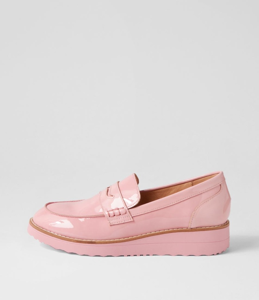 TOP END Oley Pink Patent Leather Loafers | Loafers