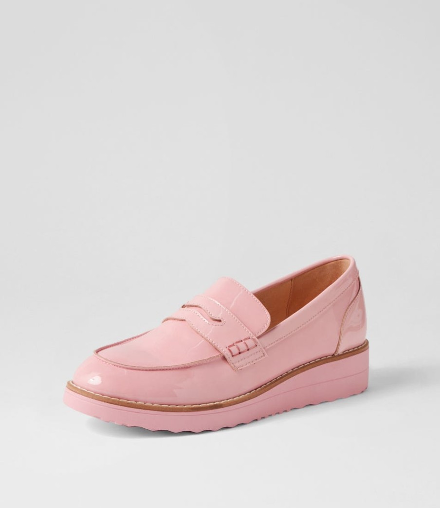 TOP END Oley Pink Patent Leather Loafers | Loafers