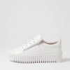 DJANGO & JULIETTE Bump White Patent Leather Sneakers | Sneakers