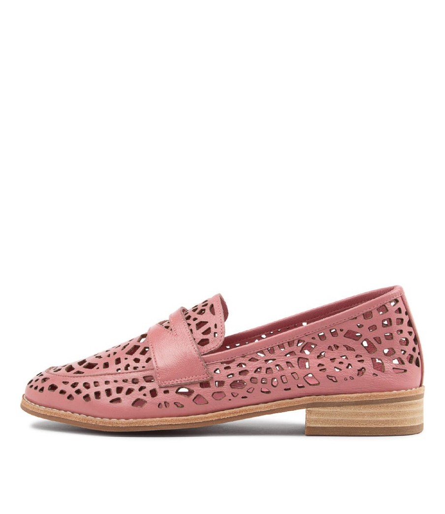 DJANGO & JULIETTE Addah Pretty Pink Leather Loafers | Loafers